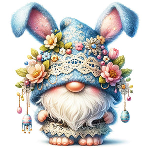 Yishu - Easter Bunny Gnome - 45*45CM 11CT 3 Stamped Cross Stitch