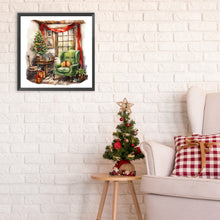 Load image into Gallery viewer, Green Sofa Indoors 30*30CM(Canvas) Full Round Drill Diamond Painting
