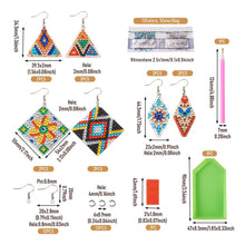 Load image into Gallery viewer, 6 Pairs Double Sided Diamond Painting DIY Earring Making Art Kit for Women Girls
