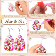 Load image into Gallery viewer, 10 Pairs Double Sided Diamond Painting Earrings Gift for Women Girls
