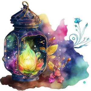 Yishu - Lantern - 40*40CM 11CT 3 Stamped Cross Stitch