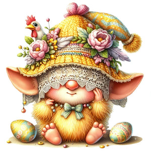Easter Gnome 30*30CM(Canvas) Full Round Drill Diamond Painting
