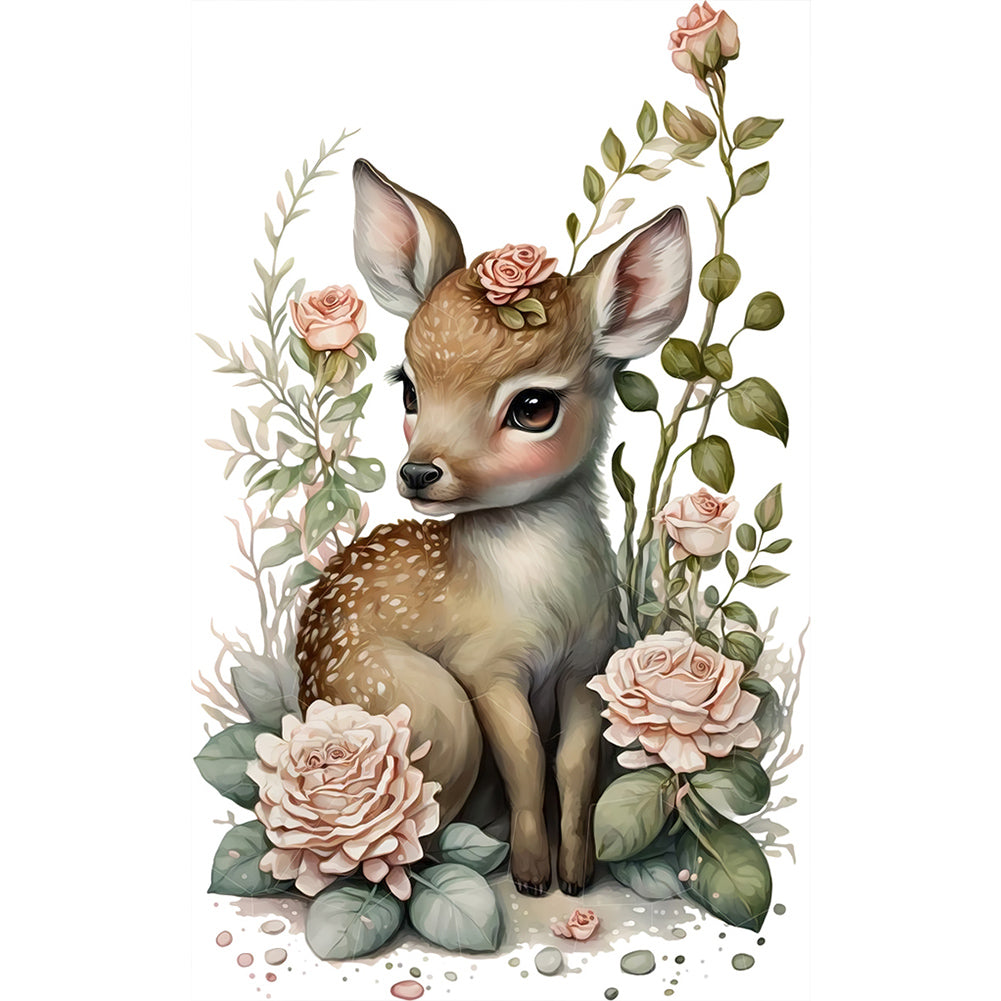 Fawn 30*50CM(Canvas) Full Round Drill Diamond Painting