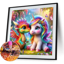Load image into Gallery viewer, Rainbow Dragon And Rainbow Pony 30*30CM(Canvas) Full Round Drill Diamond Painting
