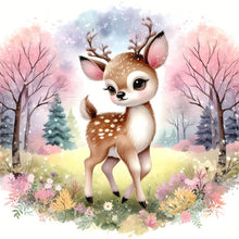 Load image into Gallery viewer, Spring Elk 30*30CM(Canvas) Full Round Drill Diamond Painting
