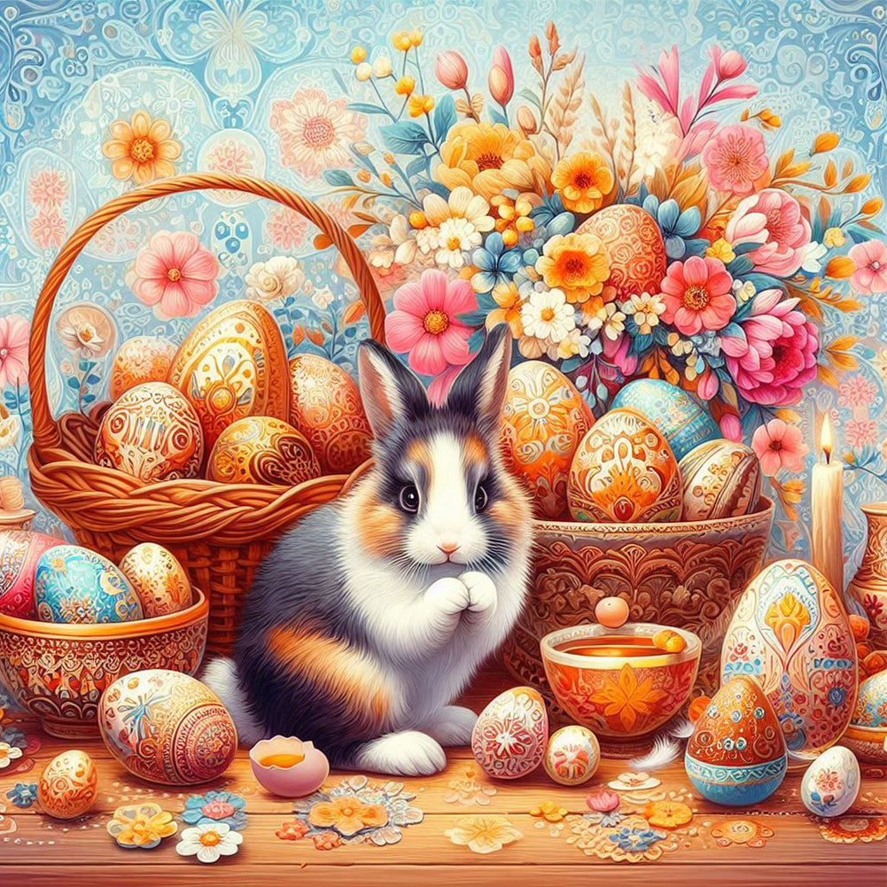 Rabbit 40*40CM(Canvas) Full Round Drill Diamond Painting