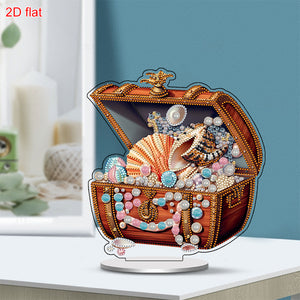2D Flat Pearl Treasure Box DIY Diamond Painting Desktop Ornaments Kit Home Decor