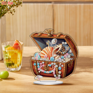 2D Flat Pearl Treasure Box DIY Diamond Painting Desktop Ornaments Kit Home Decor