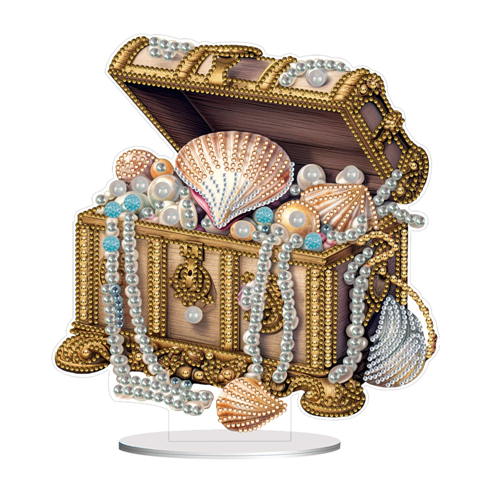 2D Flat Pearl Treasure Box DIY Diamond Painting Desktop Ornaments Kit Home Decor