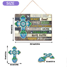 Load image into Gallery viewer, 2D Flat DIY Diamond Art Pendant Cross Themed Door Wall Hanging Decorative Art
