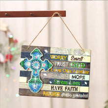 Load image into Gallery viewer, 2D Flat DIY Diamond Art Pendant Cross Themed Door Wall Hanging Decorative Art
