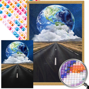 Roadside Scene 40*60CM(Picture) Full Round Drill Diamond Painting