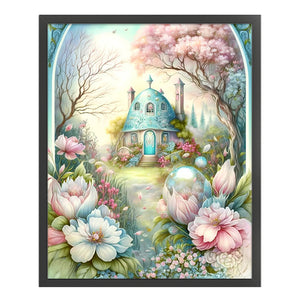 Huancan - Flower Castle - 50*60CM 16CT 2 Stamped Cross Stitch