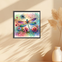 Load image into Gallery viewer, Flower Dragonfly 30*30CM(Canvas) Full Round Drill Diamond Painting
