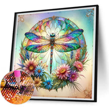 Load image into Gallery viewer, Flower Dragonfly 30*30CM(Canvas) Full Round Drill Diamond Painting
