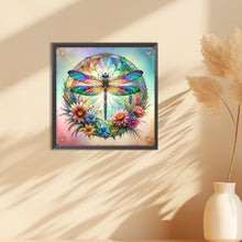 Load image into Gallery viewer, Flower Dragonfly 30*30CM(Canvas) Full Round Drill Diamond Painting
