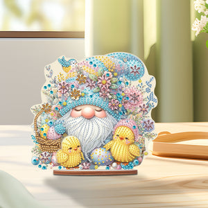 Acrylic Gnome Diamond Painting Art Tabletop Home Decoration (Easter Gnome 2)