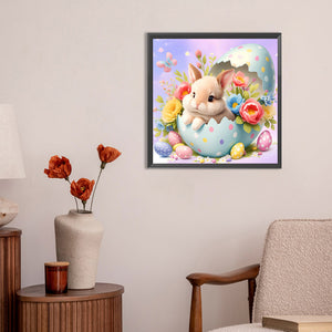 Rabbit In Easter Egg 30*30CM(Canvas) Full Round Drill Diamond Painting