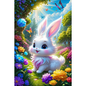 Little White Rabbit 40*60CM(Canvas) Full Round Drill Diamond Painting