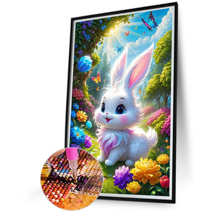Little White Rabbit 40*60CM(Canvas) Full Round Drill Diamond Painting