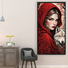 Load image into Gallery viewer, Yishu - Girl And Wolf - 40*75CM 11CT 3 Stamped Cross Stitch

