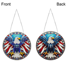 Load image into Gallery viewer, Sun Catcher Diamond Painting Dot Pendant for Office Decor (American Eagle)
