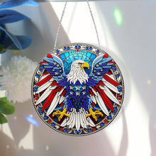 Load image into Gallery viewer, Sun Catcher Diamond Painting Dot Pendant for Office Decor (American Eagle)
