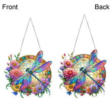 Load image into Gallery viewer, Sun Catcher Diamond Painting Dot Pendant for Office Decor (Dragonfly)
