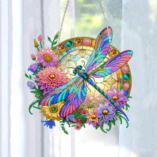 Load image into Gallery viewer, Sun Catcher Diamond Painting Dot Pendant for Office Decor (Dragonfly)
