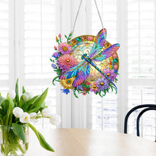 Load image into Gallery viewer, Sun Catcher Diamond Painting Dot Pendant for Office Decor (Dragonfly)
