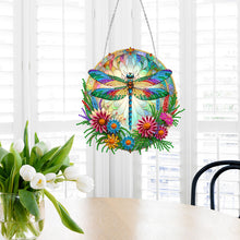 Load image into Gallery viewer, Sun Catcher Diamond Painting Dot Pendant for Office Decor (Dragonfly)
