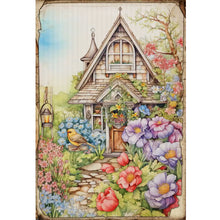 Load image into Gallery viewer, Yishu - Vintage Poster - Garden Cottage - 40*60CM 11CT 3 Stamped Cross Stitch
