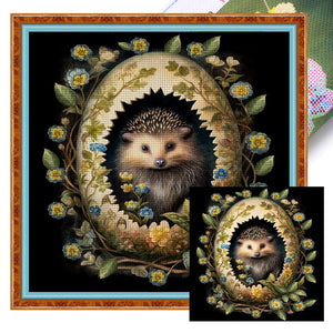 Huancan - Easter Hedgehog - 45*45CM 11CT 3 Stamped Cross Stitch