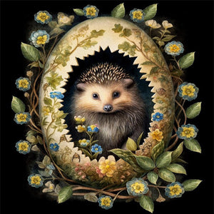 Huancan - Easter Hedgehog - 45*45CM 11CT 3 Stamped Cross Stitch