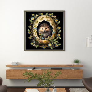 Huancan - Easter Hedgehog - 45*45CM 11CT 3 Stamped Cross Stitch