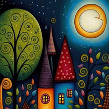 Load image into Gallery viewer, Colorful House 30*30CM(Canvas) Full Round Drill Diamond Painting
