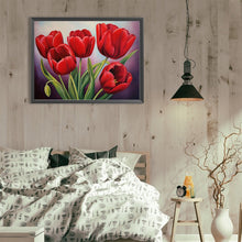 Load image into Gallery viewer, Tulip 40*30CM(Canvas) Full Round Drill Diamond Painting
