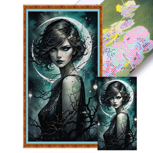 Yishu - Dark Woman - 40*75CM 11CT 3 Stamped Cross Stitch