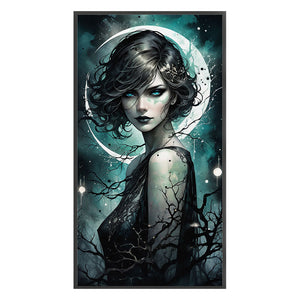 Yishu - Dark Woman - 40*75CM 11CT 3 Stamped Cross Stitch