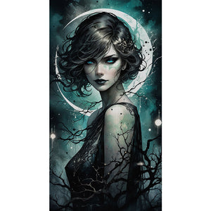 Yishu - Dark Woman - 40*75CM 11CT 3 Stamped Cross Stitch