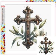 Load image into Gallery viewer, Cross Lily 30*30CM(Picture) Full Square Drill Diamond Painting
