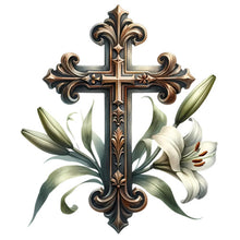 Load image into Gallery viewer, Cross Lily 30*30CM(Picture) Full Square Drill Diamond Painting
