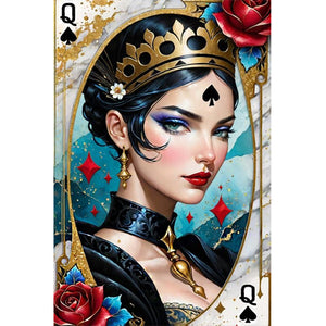 Jqk Playing Card Characters 40*60CM(Canvas) Full Round Drill Diamond Painting