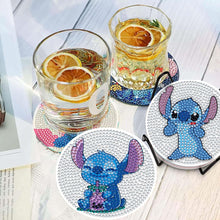 Load image into Gallery viewer, 8 Pcs Stitch Diamond Art Coasters With Holder Diamond Art Painting Coasters Kits
