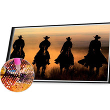 Load image into Gallery viewer, Western Cowboy 50*30CM(Canvas) Full Round Drill Diamond Painting
