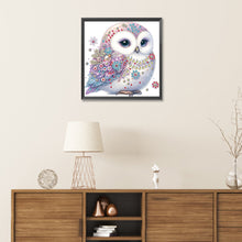 Load image into Gallery viewer, White-Headed Owl 30*30CM(Canvas) Partial Special Shaped Drill Diamond Painting

