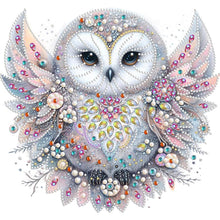 Load image into Gallery viewer, White-Headed Owl 30*30CM(Canvas) Partial Special Shaped Drill Diamond Painting
