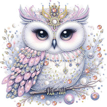 Load image into Gallery viewer, White-Headed Owl 30*30CM(Canvas) Partial Special Shaped Drill Diamond Painting
