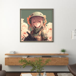 Yishu - Woman Warrior - 50*50CM 11CT 3 Stamped Cross Stitch