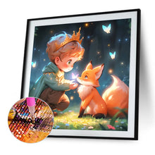 Load image into Gallery viewer, Little Boy And Fox 40*40CM(Picture) Full Round Drill Diamond Painting

